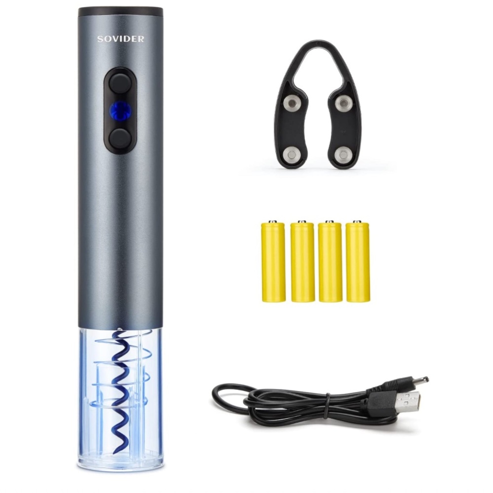 NEW Electric Wine Opener Set W/ Rechargeable Batteries